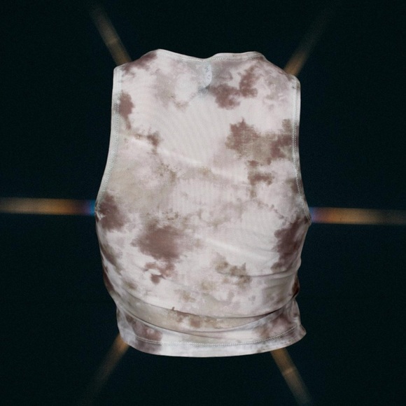 Motel Rocks green tie dye mesh high neck tank top - Picture 2 of 4